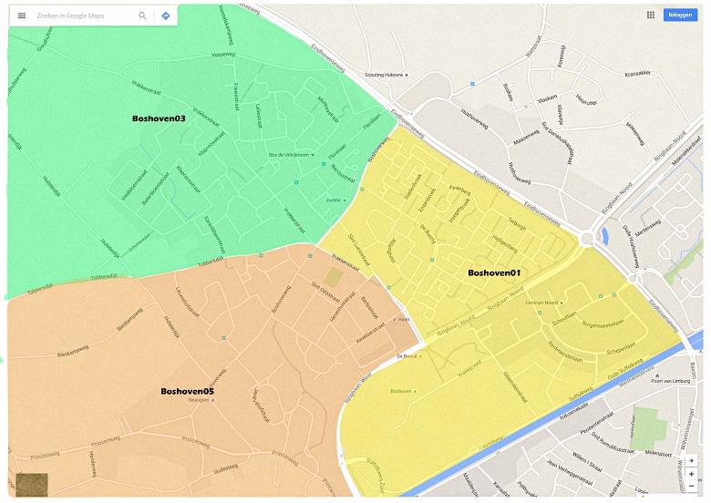 Groepen indeling wijk Boshoven 02 (vergroot)